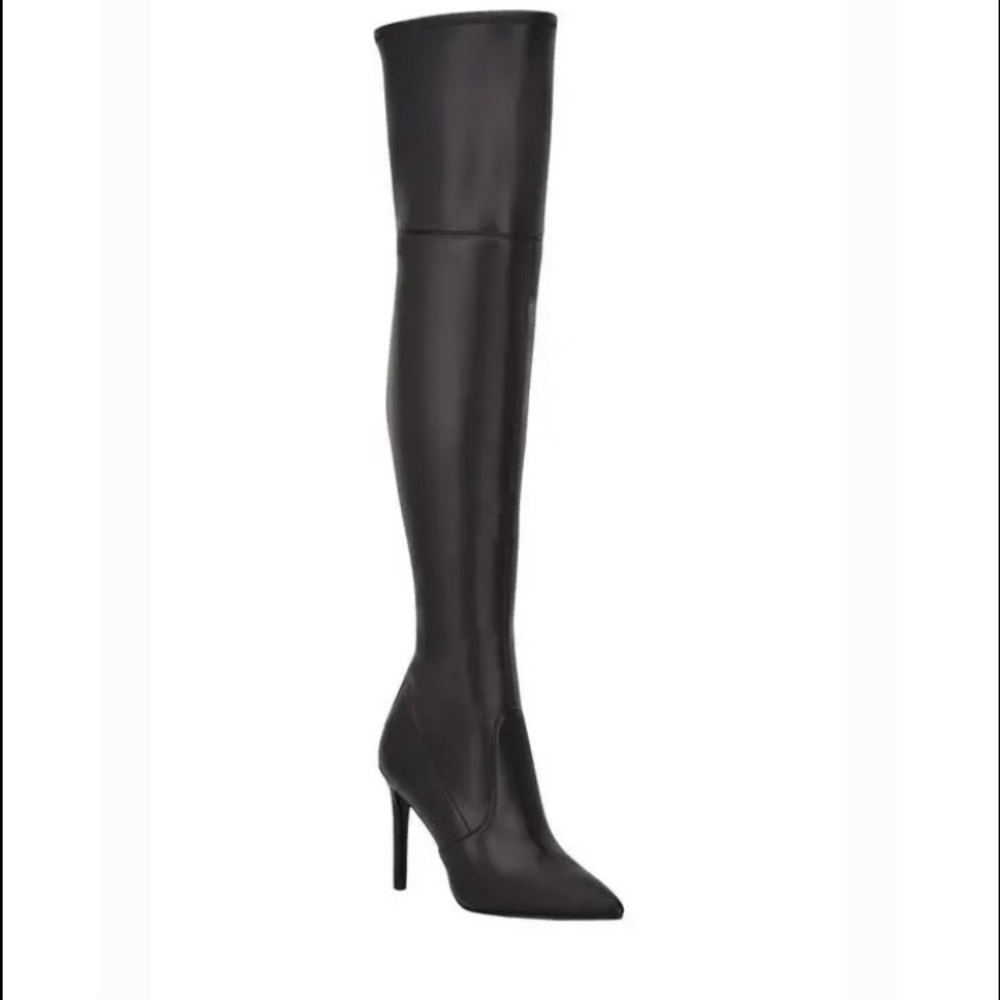 BNIB GUESS BOWLEY THIGH HIGH FAUX LEATHER STILETTO BOOTS! Size 8.5